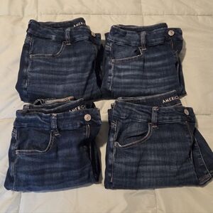 American Eagle Outfitters Dark Wash Skinny Jeans - Set of 4